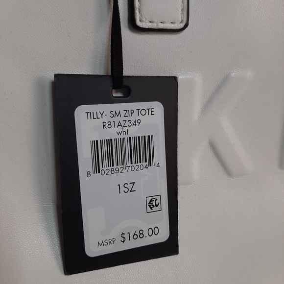 DKNY white zip top tote NWT - Picture 2 of 11
